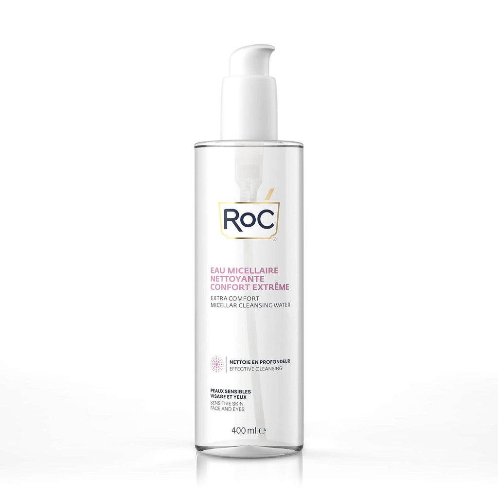 RoC - Extra Comfort Micellar Cleansing Water - Sensitive Skin, Face and Eyes - Effective Cleansing - Minimises Allergy Risks - 400 ml - NewNest Australia