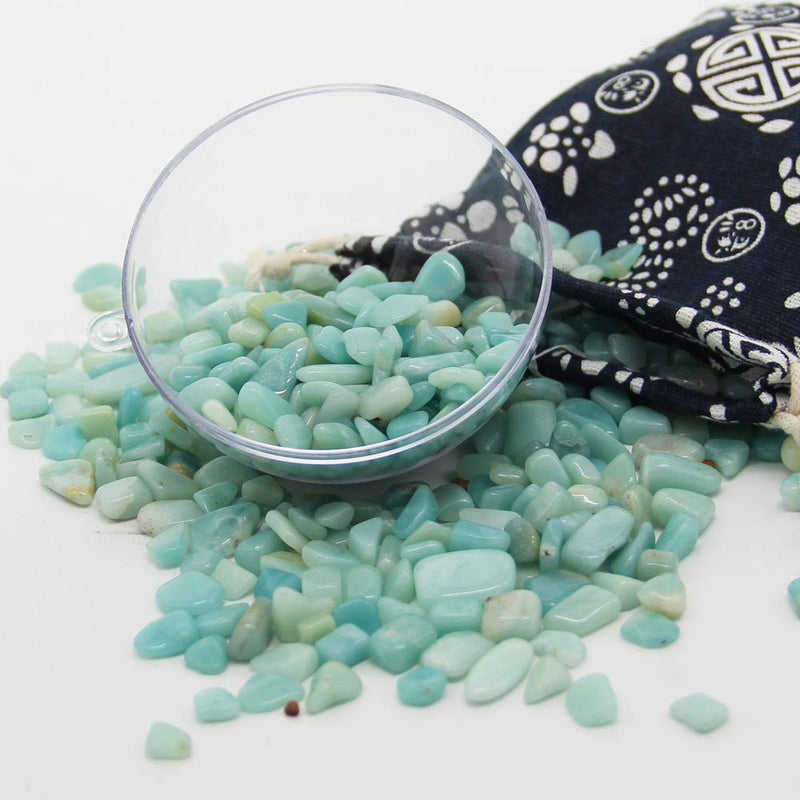 1.1lb Natural Crushed Amazonite Crystal Tumbled Chips-Amazonite Healing Crystals Chips Bulk, Crushed Crystal Gemstones for Crafts, Beautiful Package for Gift - NewNest Australia