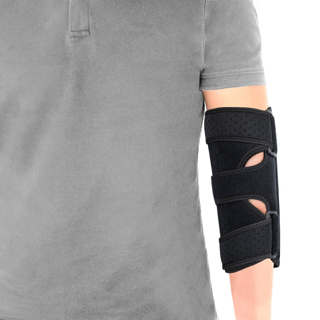 ZOUYUE Elbow Brace, Adjustable Elbow Support with Two Removable Metal Splints, Arm Stabilizer Cubital Tunnel Elbow Splint for Tennis Elbow, Weightlifting, Tendonitis, Joint Pain Relief for Men & Women - NewNest Australia