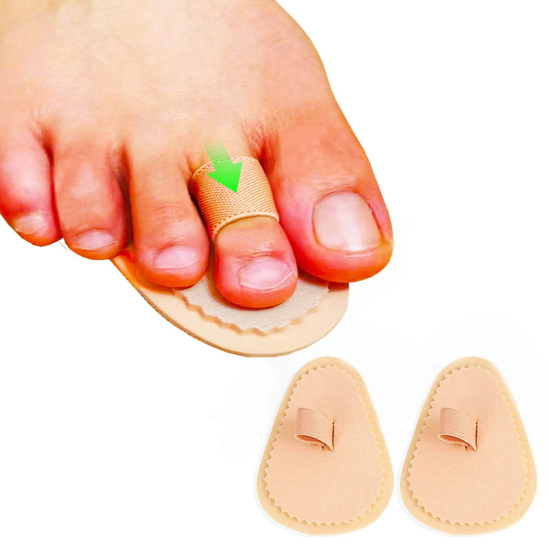 Mcvcoyh Adjustable 2 Loops Toe Splint, Hammer Toe Straightener with Cushion for Toe Claw, Curled & Crooked Toes - Support Guard Protector for Pre Post Surgery Broken Overlapping Toes 1 Pair - NewNest Australia