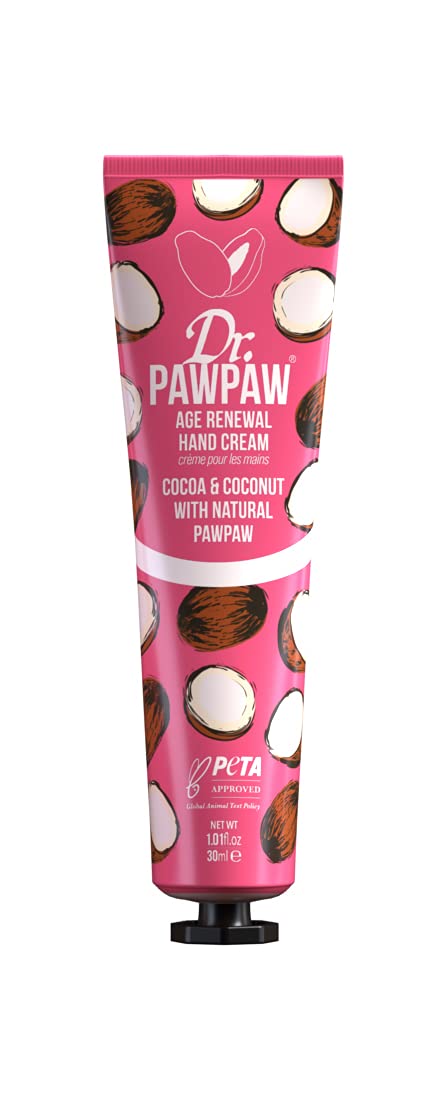 Dr. PAWPAW Age Renewal Hand Cream Cocoa & Coconut 30ml - Multi-Purpose Cream, PawPaw Hand Cream, Vegan Hand Cream, Natural Hand Cream, Natural Beauty, Vegan Beauty - NewNest Australia