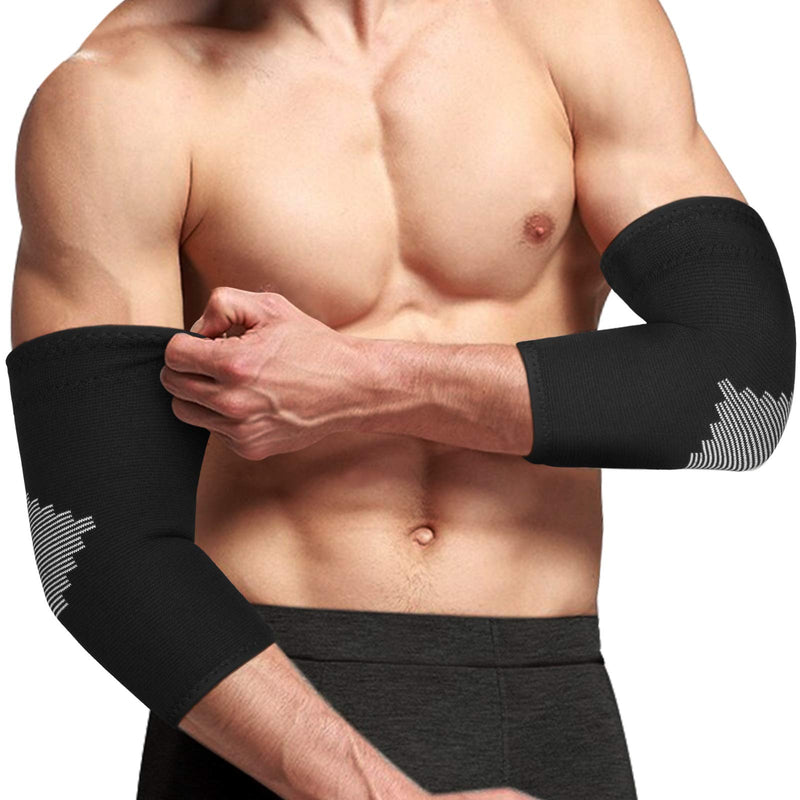 AVIDDA Elbow Support Sleeve for Men Women(Single Sleeve), Antislip Elbow Brace Compression Arm Supports for Tennis Elbow, Golfers Elbow, Arthritis, Tendonitis, Joint Pain Relief, Black M 1 - NewNest Australia