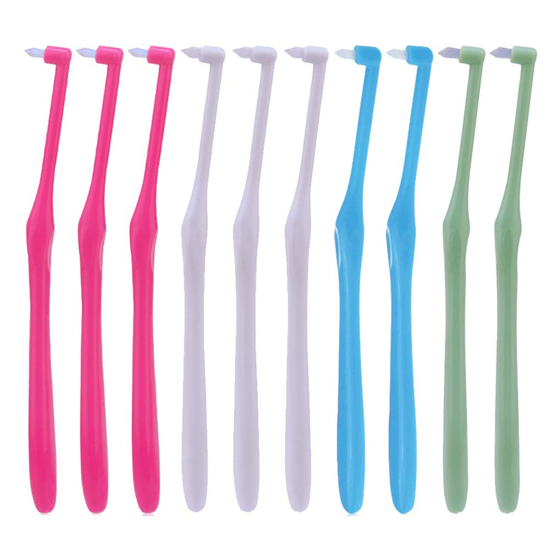 10 PCS Interspace Toothbrushes Soft Interdental Toothbrushes Gum Interdental Teeth Brushes Orthodontic Toothbrushes Dental Gap Brushes Single Tufted Brush Slim Interspace Brush For Braces Bridges 10pcs - NewNest Australia