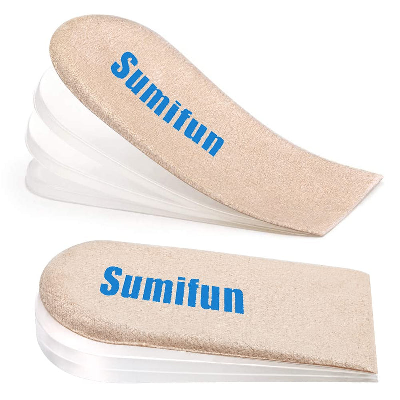 Sumifun Heel Lift Inserts, 1/4" to 1" Gel Shoe Heels Inserts for Women, Adjustable Orthopedic Heel Pads for Heel Pain and Leg Length Discrepancies, Heel Cups 1/4" 1/2" 3/4" Beige - NewNest Australia