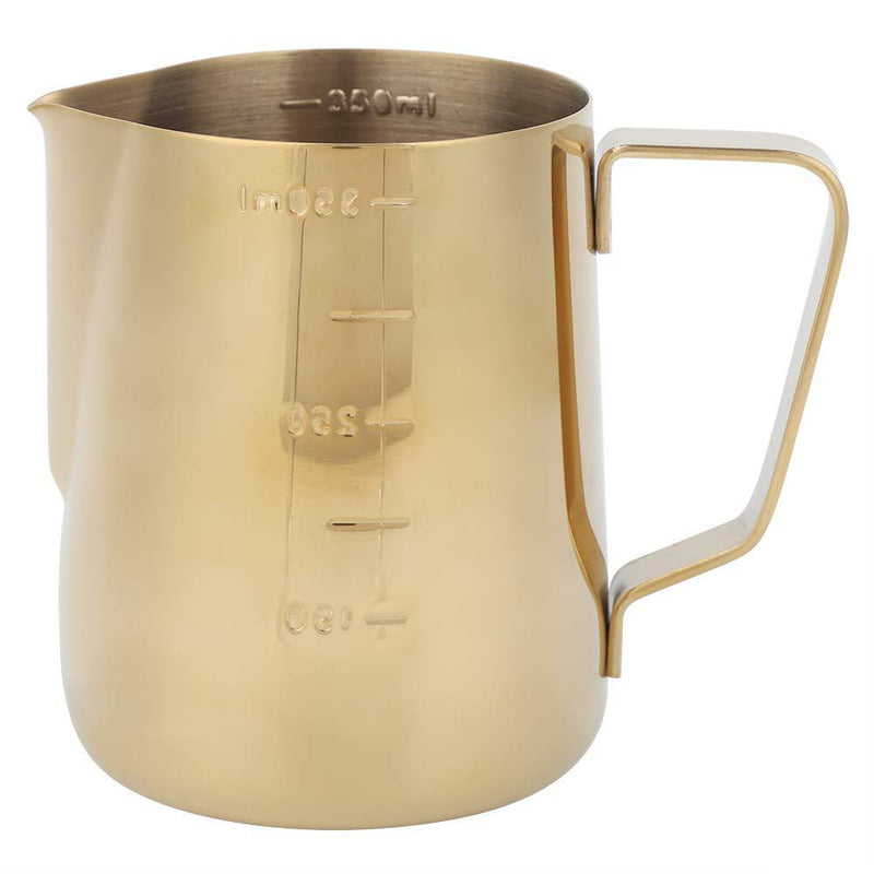 JJ. Accessory Milk Frothing Pitcher 350ML/600ML Stainless Steel Coffee Milk Frothing Cup Pitcher Jug with Scale for Home Coffee Latte Art(350ML) - NewNest Australia