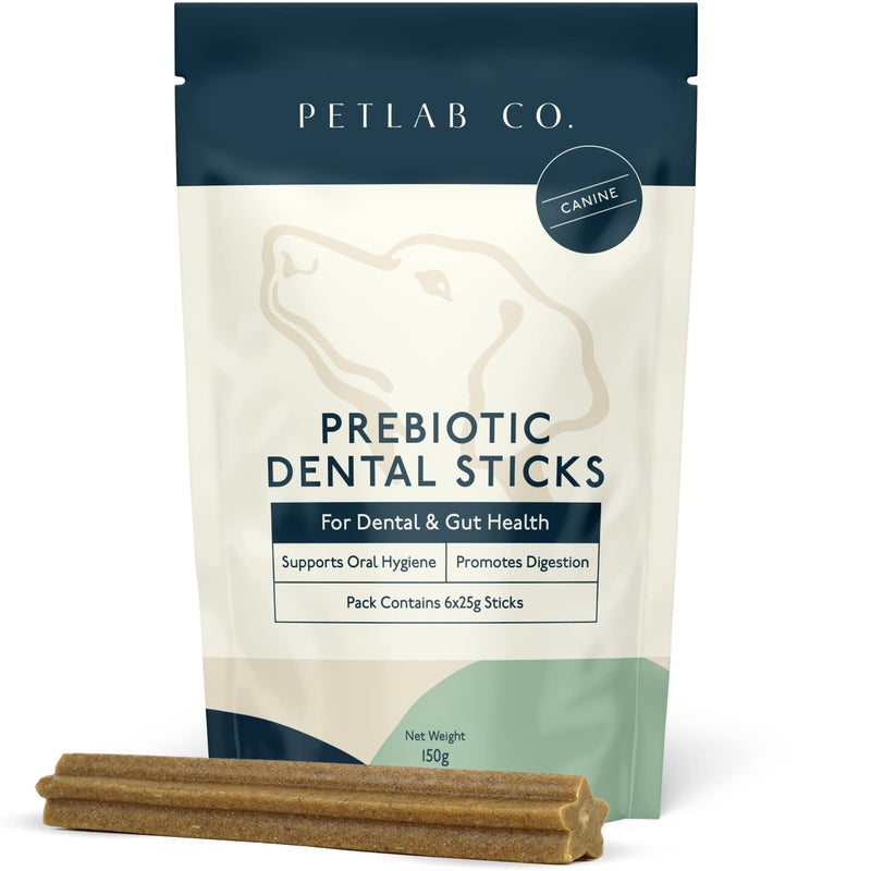 Petlab Co. Prebiotic Dental Sticks – Dog Dental Sticks To Target Plaque Build-Up At The Source & Keep Breath Fresh - Formulated To Maintain Your Dog’s Oral Hygiene 150 g (Pack of 4) - NewNest Australia