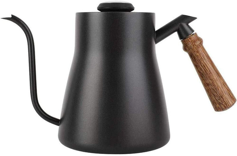 POEFT 850ML/28oz Coffee Kettle with Built In Thermometer Stainless Steel Gooseneck Coffee Pot Long Narrow Spout Coffee Pot with Insulated Wooden Ergonomic Handle 2# 850ml - NewNest Australia