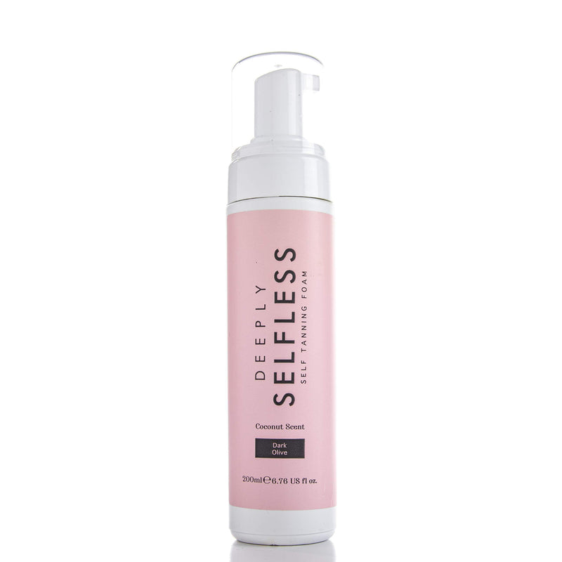 Deeply Selfless Dark Self-Tanning Foam Extra Dark Self Tan Fresh Coconut Scent 200ml vegan friendly cruelty free - NewNest Australia