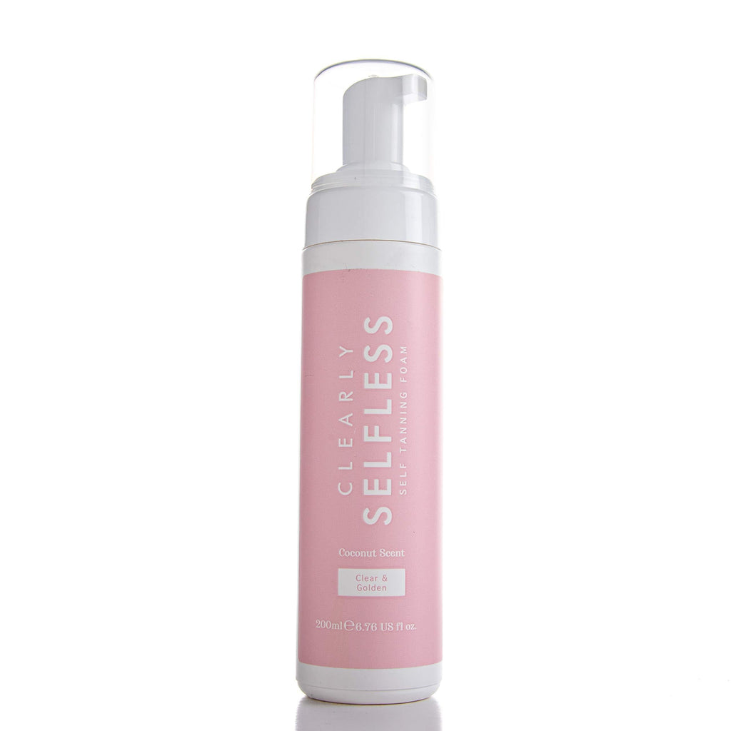 Clearly Selfless Clear Self-Tanning Foam Glowing Golden Results 200ml vegan friendly hydrating cruelty free - NewNest Australia