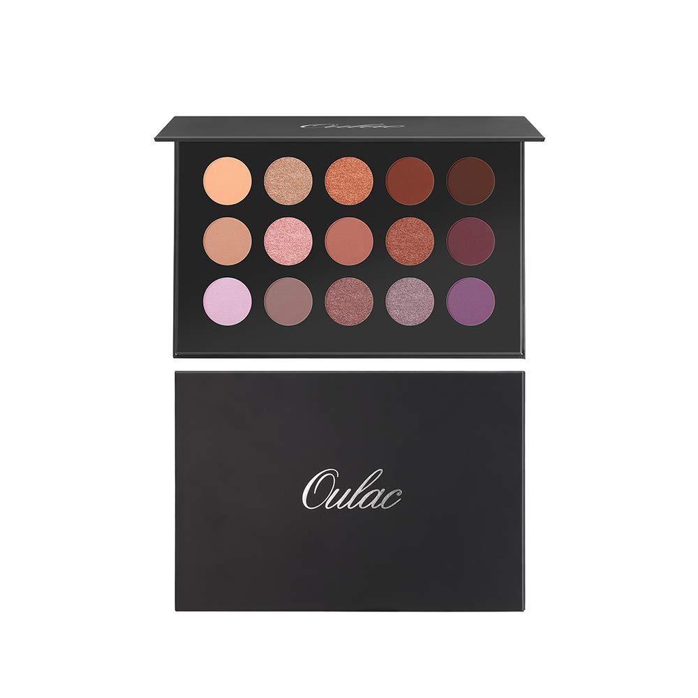 Oulac Makeup Eyeshadow Palette, Professional 15 Shades, Matte, Shimmer, Highly Pigmented, Long Lasting, Crease Free - NewNest Australia