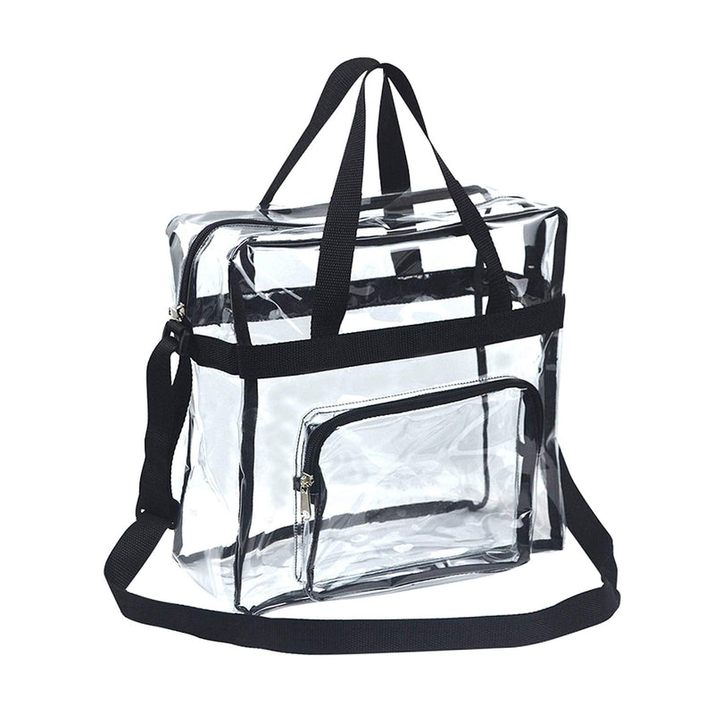SARVERTIC Clear Tote Bag Transparent Bag Large Toiletry Bag Clear Crossbody Bag with Adjustable Shoulder Strap and Zipper Closure, Perfect for Stadium, Work, Sports Games, Concert - NewNest Australia