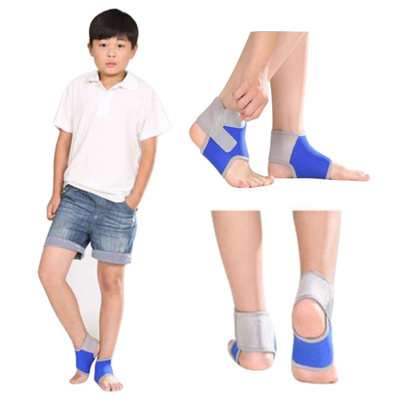 Kids Children Ankle Support Sports Ankle Brace Compression Ankle Support Brace Breathable Ankle Guard Protector Pad Wrap for Ankle Sprain Plantar Fasciitis Arthritis Pain Relief Ligament Damage SEU3035(UK13) Blue - NewNest Australia