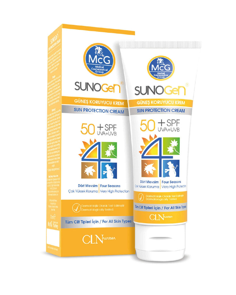 𝗠𝗰𝗚 𝗦𝗨𝗡𝗢𝗚𝗘𝗡 Sunscreen SPF 50 Face Moisturiser - Sun Cream with Shea Butter Oil, Vitamin E, Titanium Dioxide, Allantoin | UVA&UVB, Anti-Aging Ultra Protection Hydrating for All Skin Types - NewNest Australia