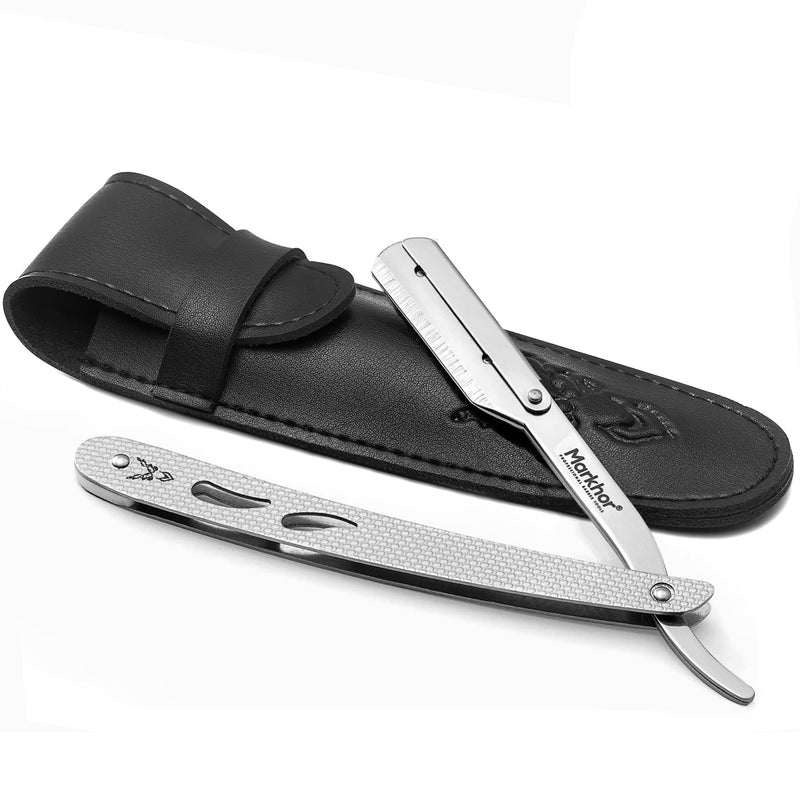 Markhor® Cut Throat Razor Kit, Stainless Steel Straight Razor - Professional Barber Razor, Premium Quality Straight Edge Razor, Moustache & Beard Shaving Razor, Single Blade Razor - NewNest Australia