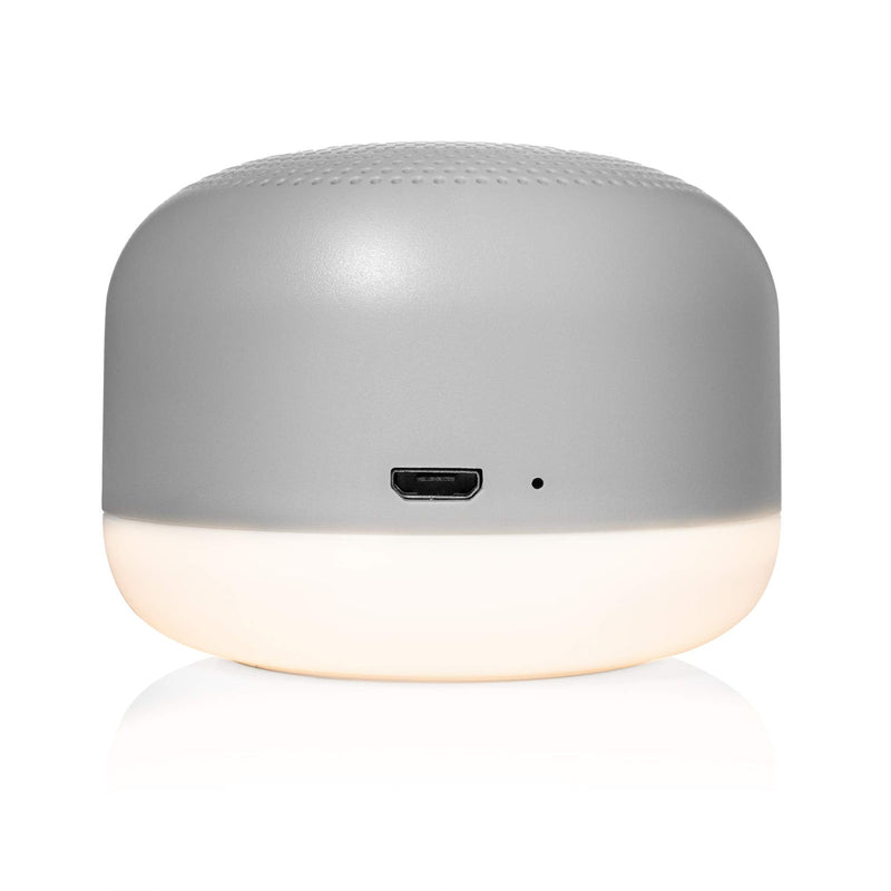 Yogasleep Travel Mini Gray Portable White Noise Sound Machine | 6 Soothing Sounds | Soft Dimable Night Light | Compact Sleep Therapy for Adults & Baby | USB Rechargeable | Lanyard for Easy Hanging - NewNest Australia