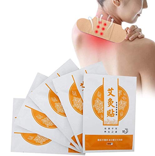 Moxibustion Patches Wormwood Sticker Body Paste Self-Heating Moxibustion Sticker Natural Herb Chinese Pain Relief Plaster for Neck, Shoulder, Back, Waist, Hand, Feet, Joint, 5 Packs - NewNest Australia