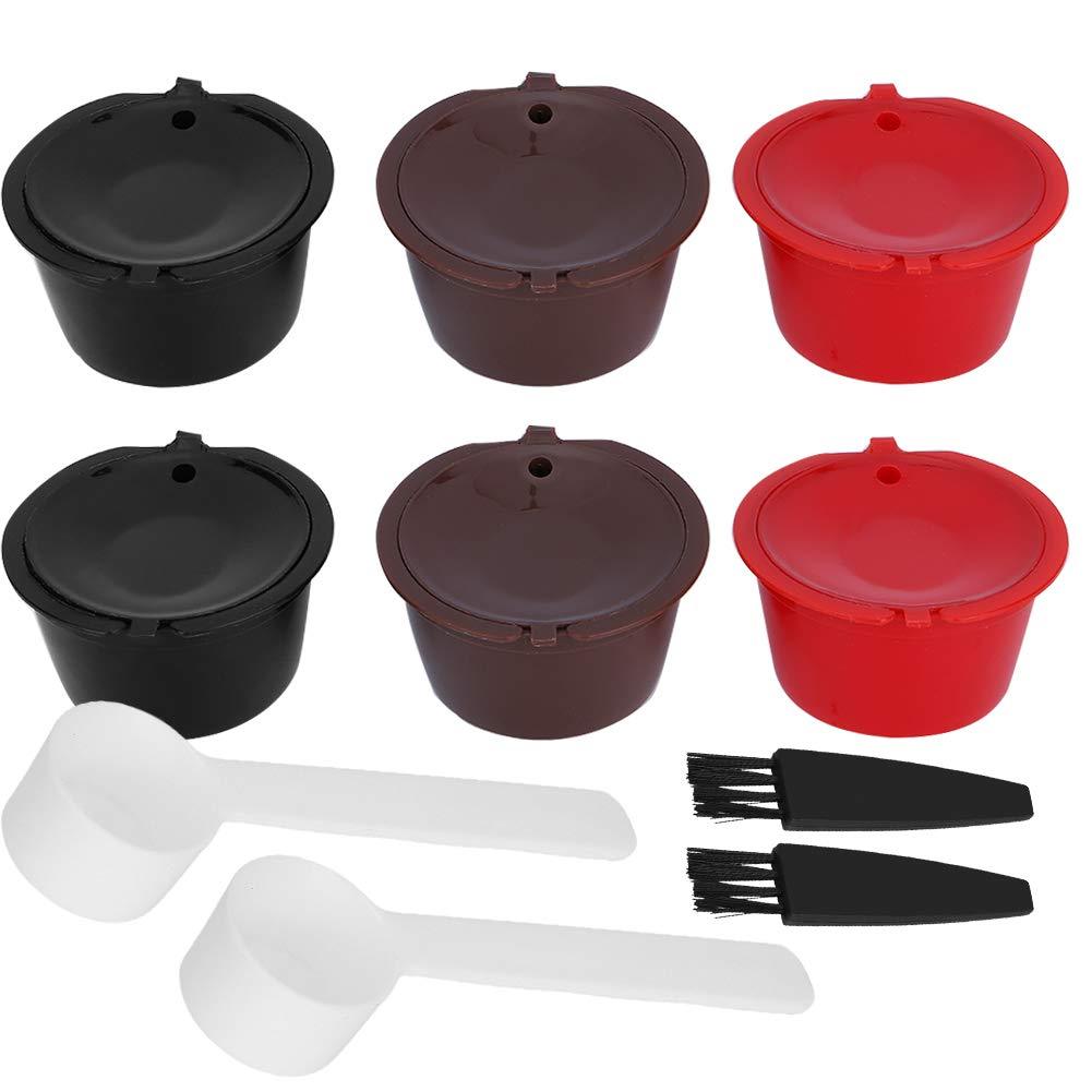 Reusable Coffee Capsule Filter Refillable Coffee Pod Filter Cup with Spoon Brush Set Coffee Makers Cafe Tools for Dolce Gusto - NewNest Australia