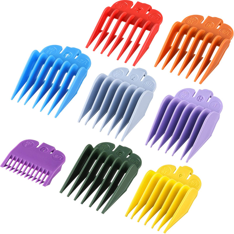 8 Pieces Hair Clipper Guards Attachments, Hair Clipper Guide Combs Replacement Guards for Universal Hair Clipper and Trimmer, Replacement Lengths from 1/8 to 1 Inch (3-25 mm) - NewNest Australia