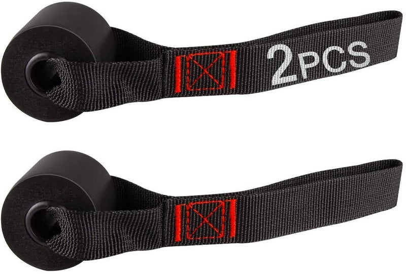 Slim Panda Heavy Duty Door Anchor for Resistance Bands - Door Strap Attachment Perfect for Workout Bands, Pull Up Bands, Strength Training Ergonomic Anti-Slip Heavy Gauge Welded Rings Strong Nylon Webbing 2 Pack - NewNest Australia