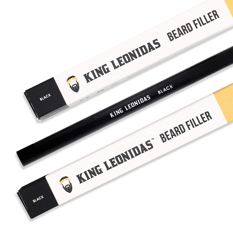 KING LEONIDAS Black Beard Pencil Filler For Men | Black Beard Dye | Beard Filler to Fill, Sharpen & Define Your Patchy Beard I Also in BROWN I Water Resistant Beard Pen I Enhance Facial Hair & Beard - NewNest Australia
