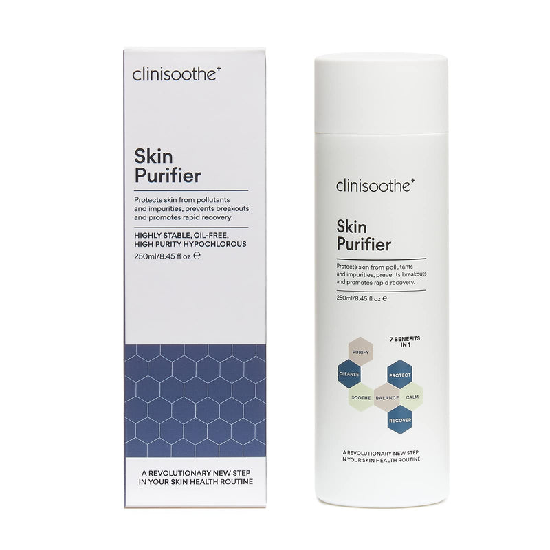 Clinisoothe+ Skin Purifier 250 ml (Pack of 1), Clear - with hypochlorous technology to protect the skin from pollutants and impurities, prevent breakouts and promote rapid recovery 250 ml (Pack of 1) - NewNest Australia