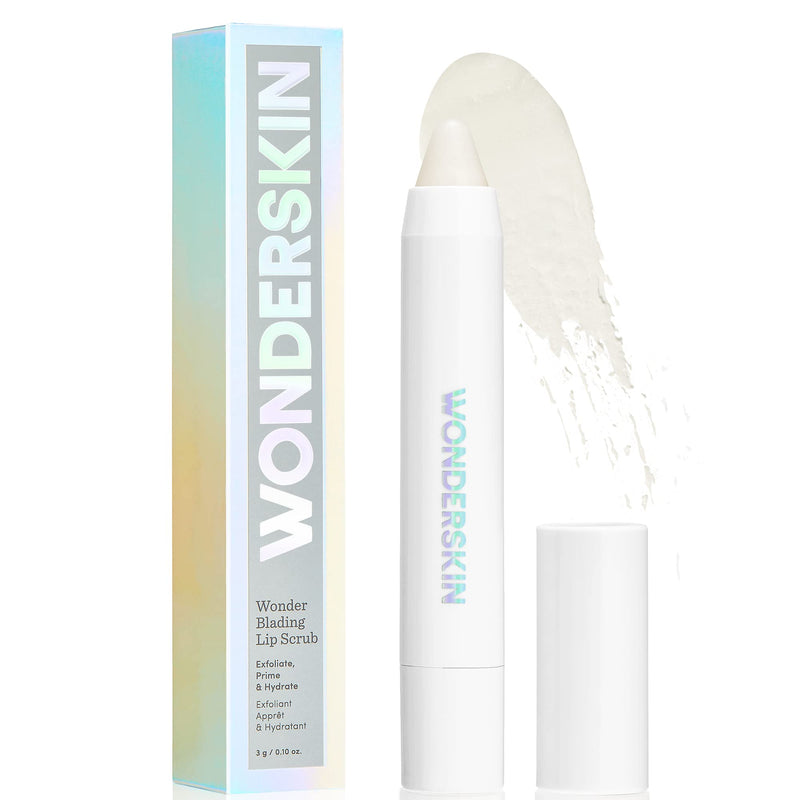 Wonderskin 3-in-1 Lip Scrub Exfoliator, Lip Care for Soft, Nourished, Flake-Free Lips with One-Step Prep, Lip Exfoliator for Dry Lips, Dry Lips Treatment, Lip Balm, 0.10 oz - NewNest Australia