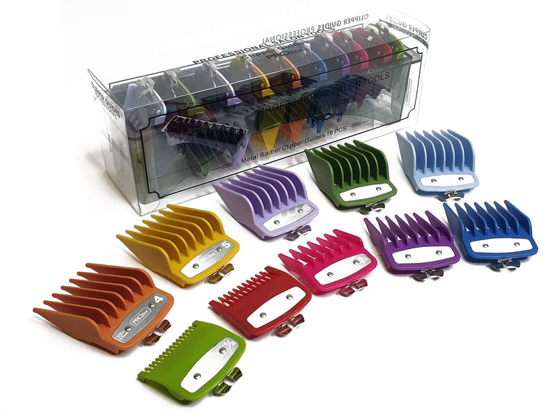 Professional Line Attachment Combs All Sizes with Strong Metal Fitting Cutting Guide Fit - Super Taper, Chromepro, Balding, Magic 5 Star and Other Standard Full Sized Clippers - NewNest Australia