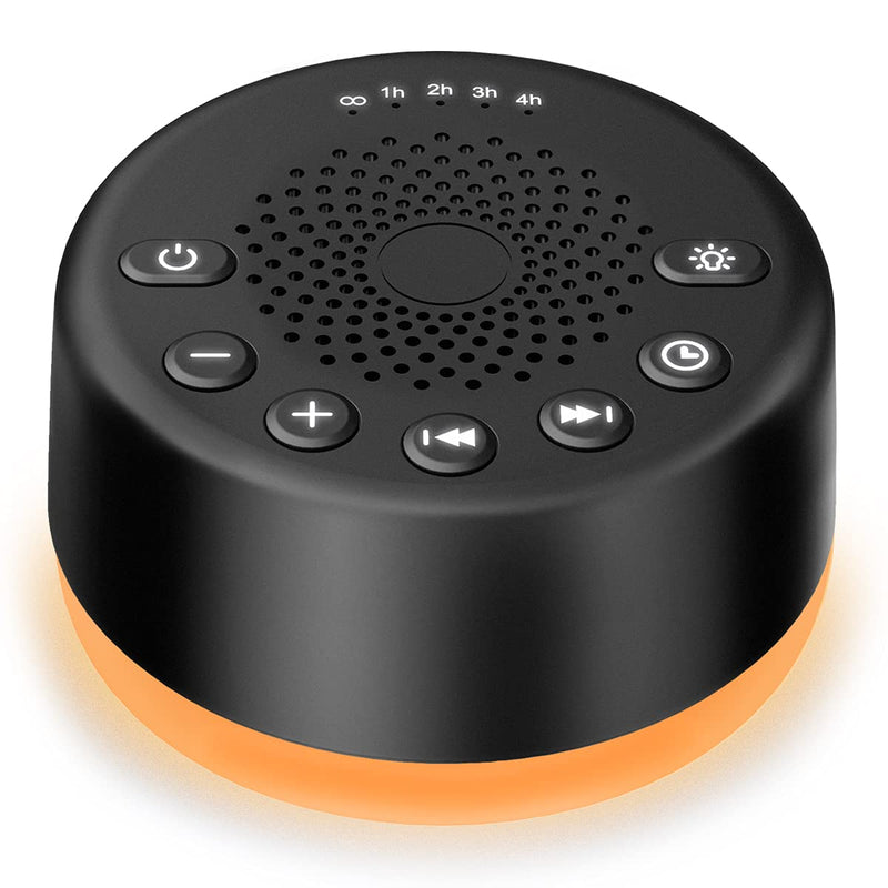 Easysleep Sound White Noise Machine with 25 Soothing Sounds and Night Lights with 32 Levels of Volume 5 Timers Memory Function for Adults Babies and Kids (Black) Black - NewNest Australia