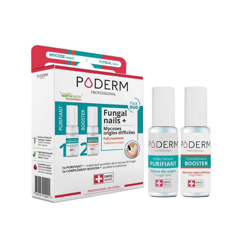 PODERM - PACK OF 2 SEVERE FUNGAL INFECTION PRODUCTS - Special comprehensive treatment for difficult to treat fungal infections - Professional foot/hand treatment - Quick & easy - Swiss Made - NewNest Australia