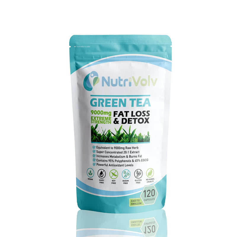 Green Tea Extract Supplement 9000mg maintaining a Healthy Metabolism, Cardiovascular System, and Immune System, perfect for Weight Loss, Slimming Aid, & Detox | 120 Capsules - NewNest Australia