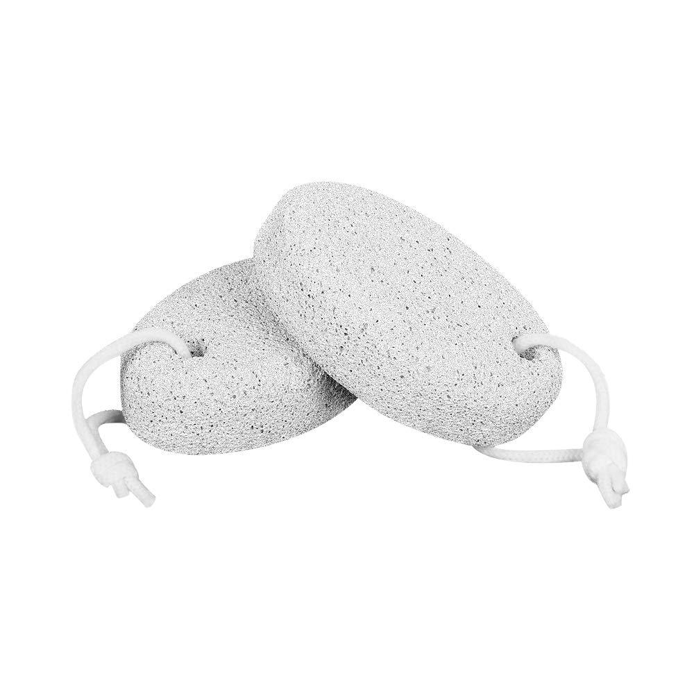 Pumice Stone 2Pcs, Natural Lava Foot File Pumice Stone for feet/Hands/Body Scrubber Hard Skin Callus Remover White - NewNest Australia