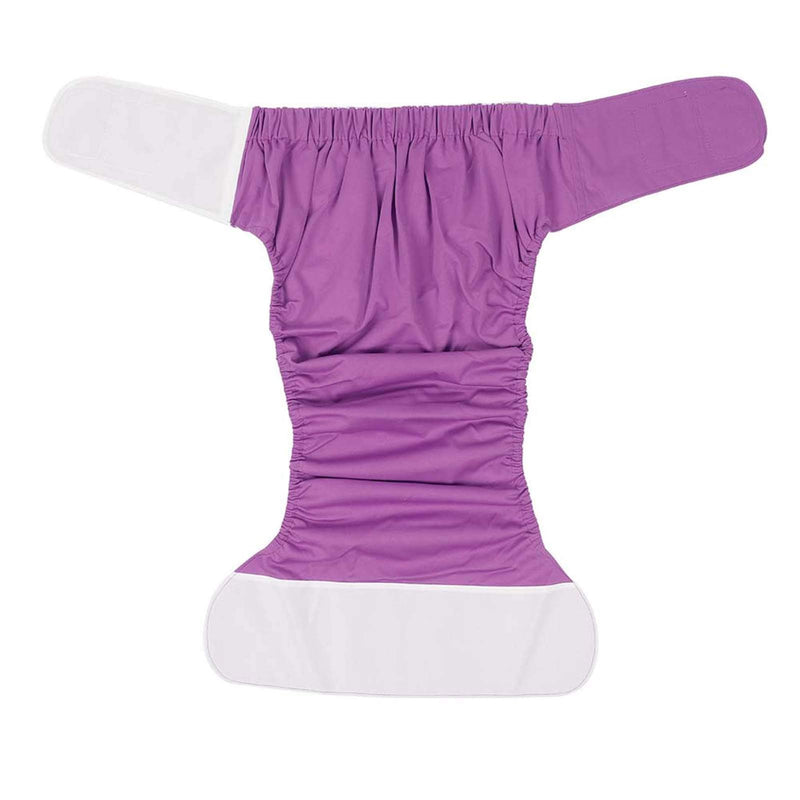 Adult Cloth Diaper, Waterproof & Reusable Elderly Incontinence Protection Nappies Underwear with Maximum Absorbency for Adult Incontinence Care, Unisex, Suitable Waist for 19.7-49.9inch(Purple) Purple - NewNest Australia