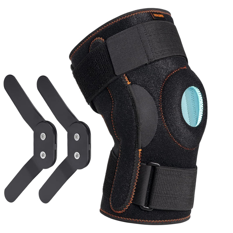 Thx4COPPER Hinged Knee Brace-Adjustable Open Patella with Parallel Straps & Dual Side Stabilizers-Compression Support for Knee Pain Relief & Recovery-MCL, ACL, LCL,Tendonitis, Ligament for Men & Women L (Pack of 1) - NewNest Australia