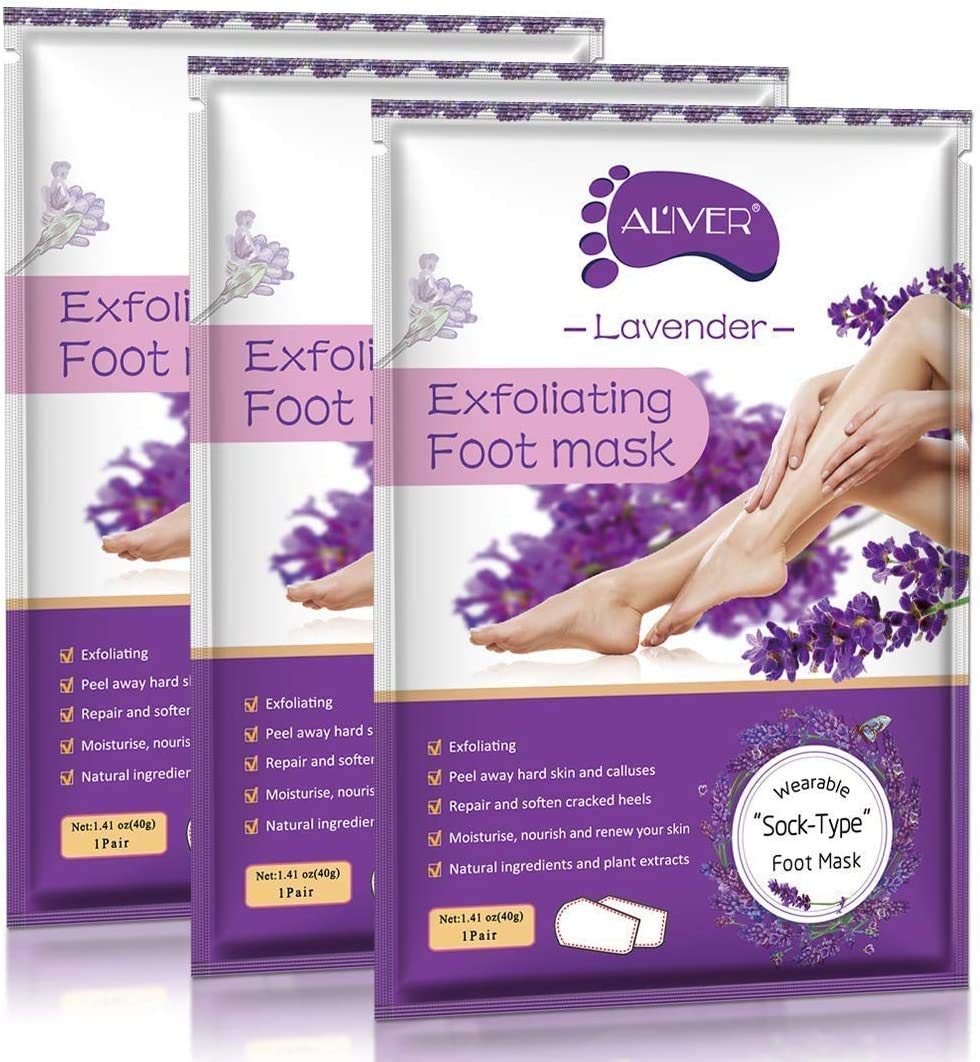 3 Pack Foot Peel Mask, Baby foot Mask Remove Dead and Dry Skin Callus & Get Smooth Baby Feet Moisturizing Foot Mask Peel Exfoliating Foot Treatment for Men and Women（Lavender） Lavender - NewNest Australia