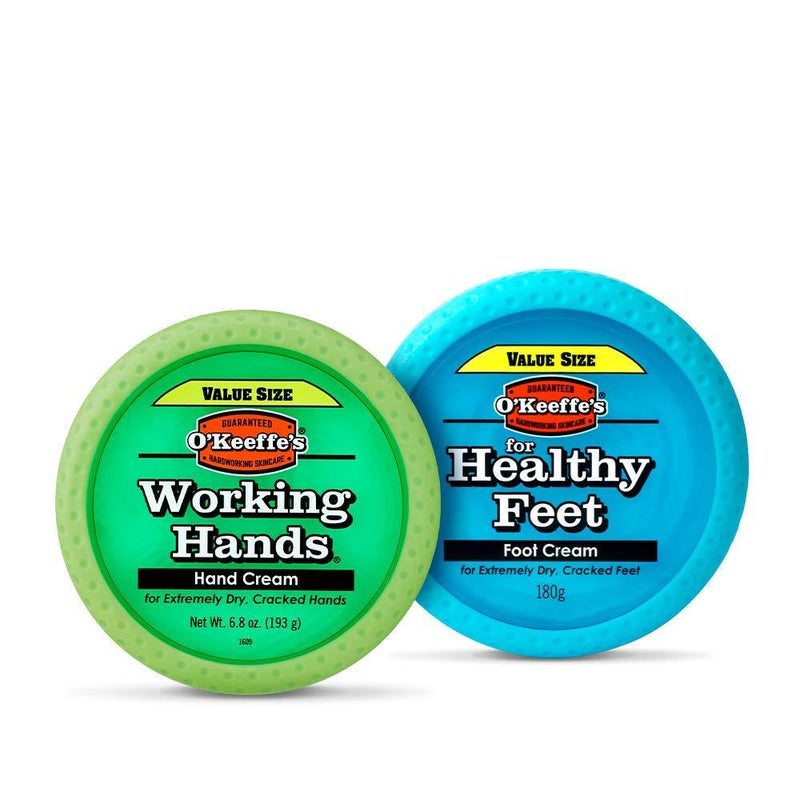 O'Keeffe's Twin Pack Working Hands 193g & Healthy Feet 180g (Twin Pack) Twin Pack (Value Jar) - NewNest Australia