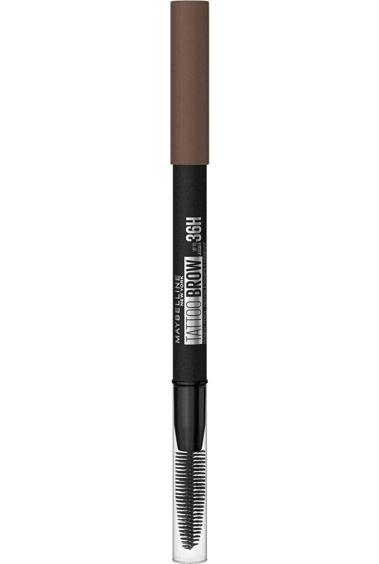 Maybelline New York Waterproof Eyebrow Pencil with Brush, Natural Colours, Lasts Up To 36 Hours, Tattoo Brow 36H, Colour: No.5 Medium Brown (Brown), 1 Piece - NewNest Australia