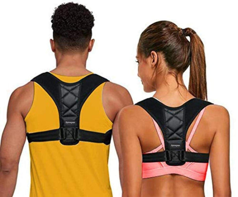 Posture Corrector for Men and Women, upper Back Brace, Clavicle Spine support, Adjustable Back Straightener and Providing Pain Relief from Neck, Back & Shoulder Fits Size M-L (20-48 In) - NewNest Australia