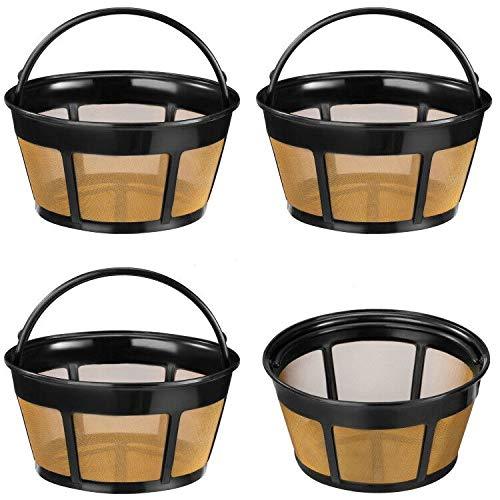 Reusable Coffee Filter, 4 Pack Basket Coffee Filters 8-12 Cup Replacement Coffee Filter with Stainless Steel Mesh Bottom for Mr. Coffee and Black & Decker Coffee Makers and Brewers - NewNest Australia