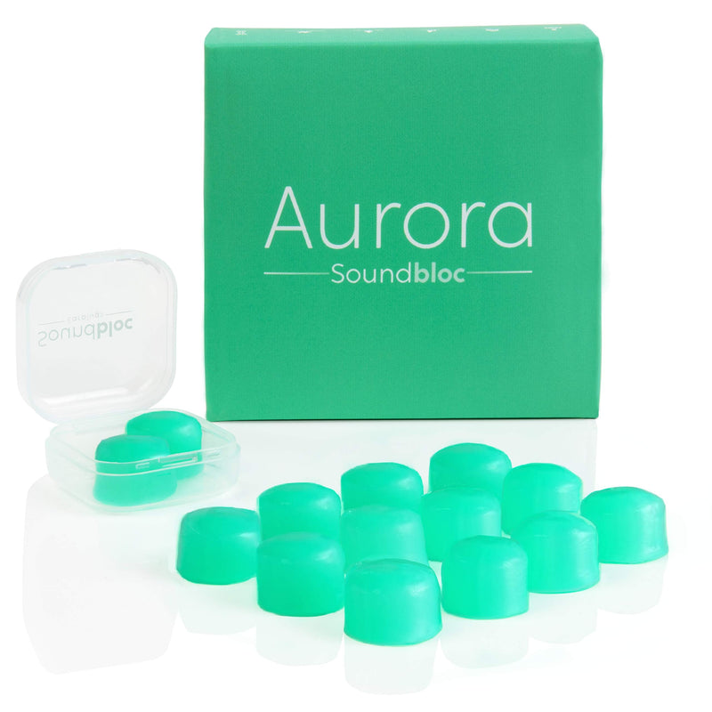 Aurora by Soundbloc™- 6 Pairs – Super Soft Silicone Ear Plugs for Sleeping, Meditation Aid - Custom Fit Ear Plug Noise Cancelling Reusable - The Earplug for Sleep, Meditate Size S/M - NewNest Australia
