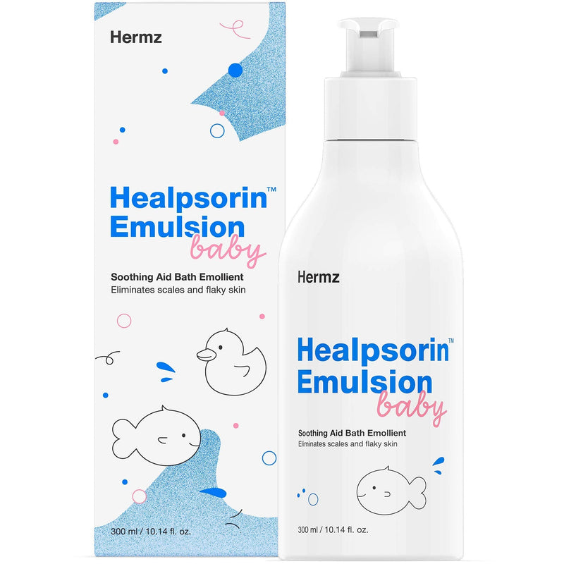 Healpsorin Baby Eczema & Cradle Cap Emulsion Treatment: Calendula, Comfrey Root, Sweet Almond & Watermelon - Gentle Baby Bath Emulsion Fights Bacteria & Restores Moisture Barrier - NewNest Australia