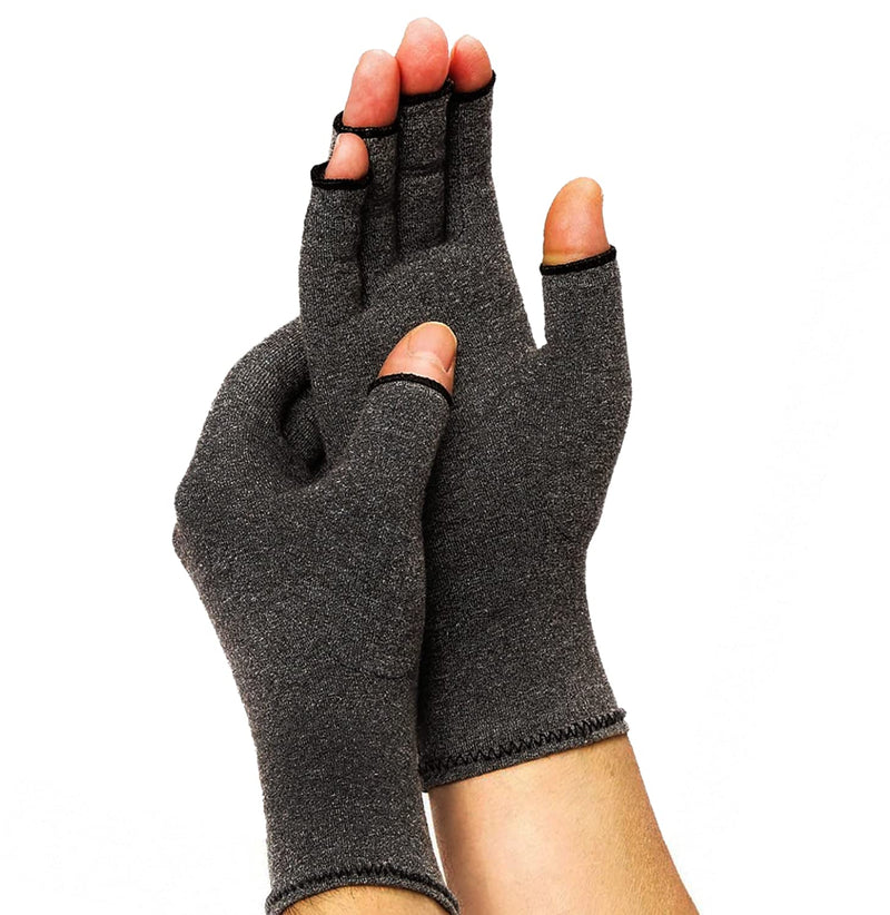 Hotcakes Compression Gloves for Arthritis Pain Relief-Snug Elastic Arthritis Gloves for Women and Men Offers Hand Support for Carpal Tunnel, Raynauds and Provide Arthritis Relief for Hands (GREY, L) GREY - NewNest Australia