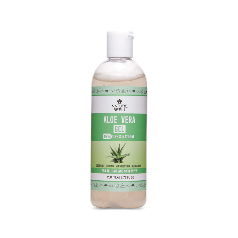 Nature Spell Aloe Vera Gel 99% Pure 200ml – Soothing & Hydrating - For All Hair & Skin Types - Made In The UK, 100% Vegan - NewNest Australia