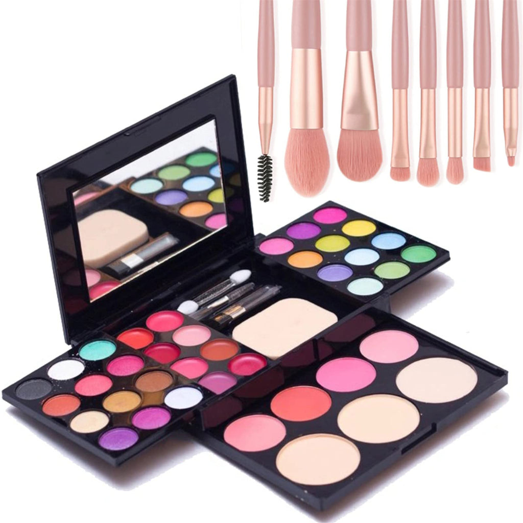 39 Color Eyeshadow Palette Makeup Palette Makeup Brush Set Lip Gloss Blusher Concealer Kit Cosmetic Makeup Set Makeup Palette+Brush - NewNest Australia