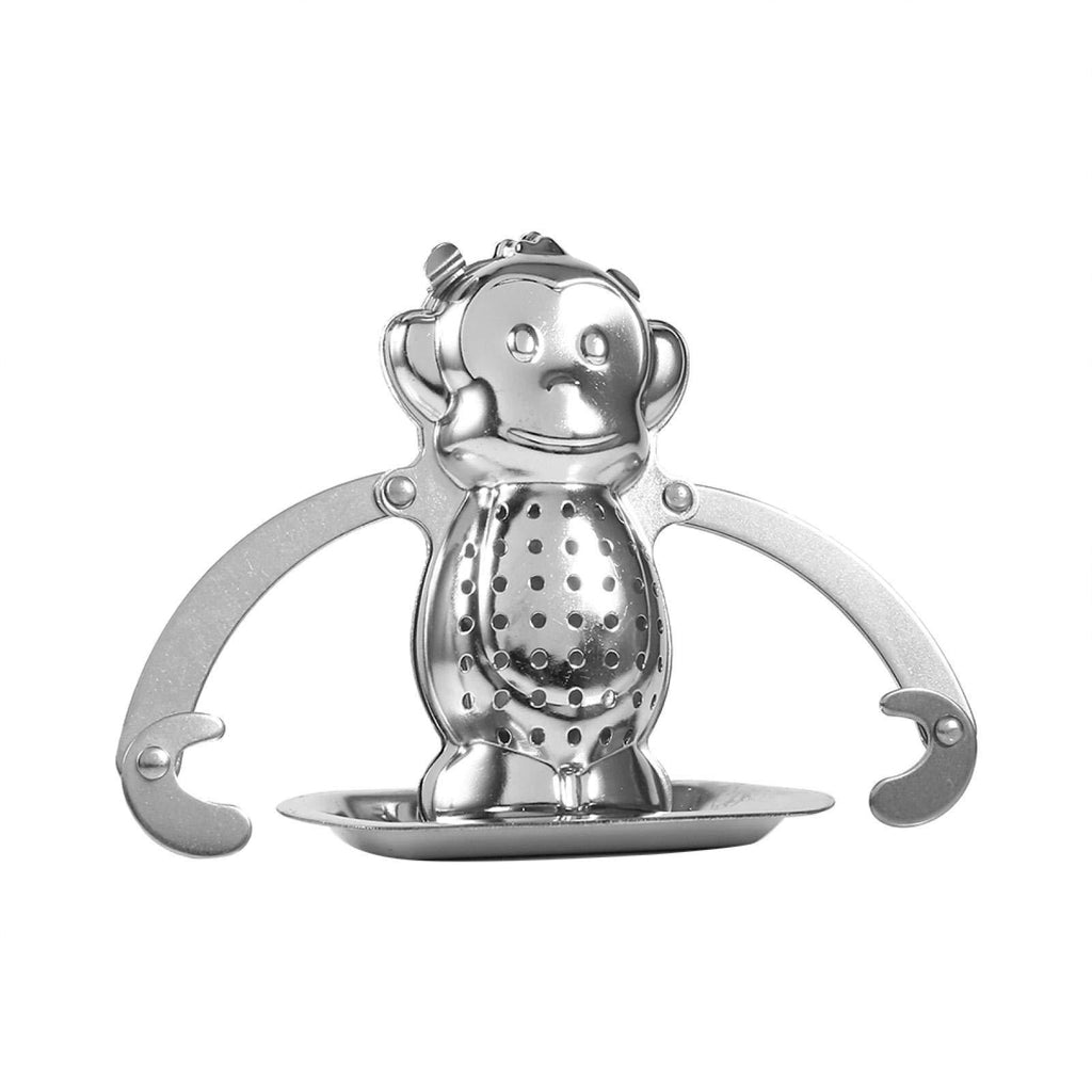 Monkey Shape Stainless Steel Tea Ball, Cute Loose Tea Leaf Infuser Ball Strainer Filter, Herbal Spice Coffee Tea Diffuser - NewNest Australia