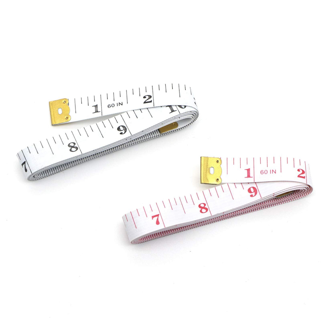 2 Pack Tape Measure, Dual Sided Soft Measuring Tape for Measuring Body Sewing Tape Dual Sided Tape Measure Cloth Tailor Tape for Family Measure Chest and Waist Circumference, 60inch/150cm - NewNest Australia