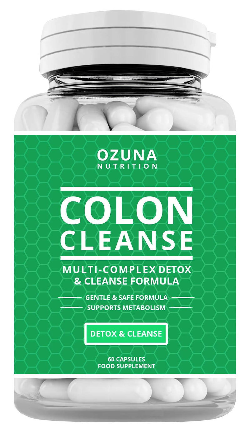 High Strength Natural Colon Cleanse Multi-Complex Detox Capsules | Bowel Cleanse Pills Reduced Constipation, Flatulence & Bloating | Supports Metabolism | One Month Supply - NewNest Australia