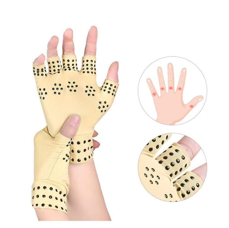 Fingerless Arthritis Gloves, 1 Pair Breathable & Moisture Wicking Compression Gloves Magnetic Arthritis Therapy Gloves, for Relieve Hand Pressure, Joint Swell Pain, Computer Typing and Daily Work - NewNest Australia
