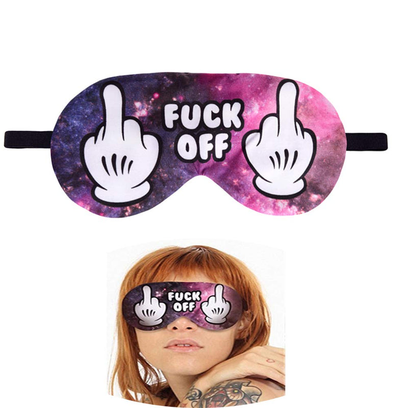 NganSuRong Novelty Funny Sleep Eye Mask Light Blocking Sleep Mask, Soft and Comfortable Night Eye Mask for Men Women, Eye Cover Aid Rest Blindfold, Eye Blinder for Travel/Sleeping/Shift Work Fuck Off - NewNest Australia