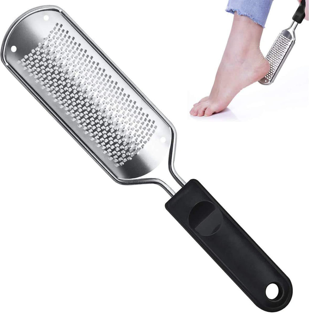 FOLAI Foot File Foot Pedicure Tool, Stainless Steel Foot File, Dead Skin Remover Foot Care Pedicure Tool for Cracked Feet, Can Be Used On Wet and Dry Feet (Silver) Silver Foot File - NewNest Australia