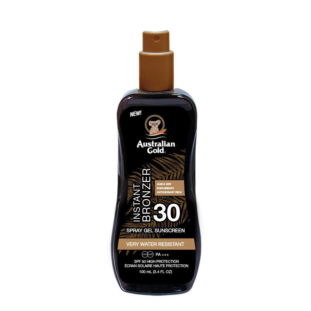 Australian Gold SPF 30 Spray Gel with Bronzer - Sun Spray - Sun Lotion - 100 ml - NewNest Australia